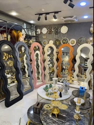 Luxury Wavy Mirror | Poshish Mirror | Full Length Mirror |03326037823