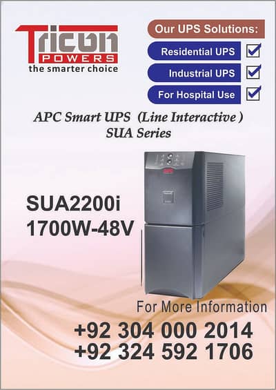 APC UPS 650VA, 750VA,1000VA,1500VA,2000VA,2.2KVA,3KVA,5KVA,6KVA,10KVA