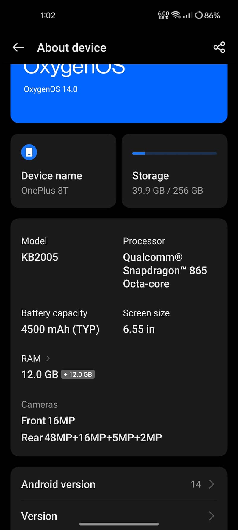One Plus 8T 4