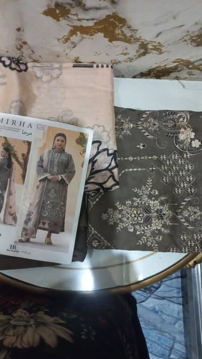 "Pure Lawn Embroidered 3-Piece Suits with Chiffon/Cotton Dupatta