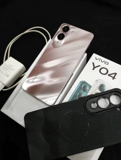 vivo y04 4+4 128gb complete box no open no repair
