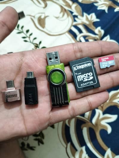 usb card reader and cables