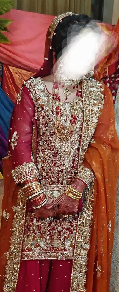 Bridal dress | Bridal Lehenga | Rust and red colour