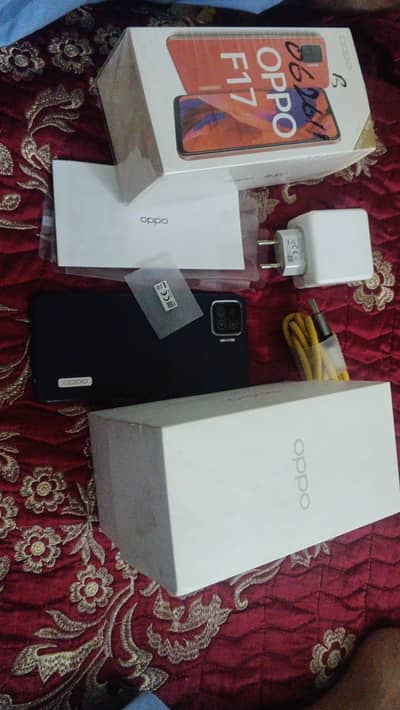 oppo f17 box charger ke sath 128 GB 03039236835