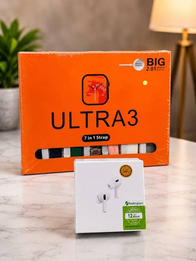 Ultra 3 smart watch and earpods pro 2
