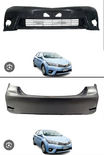 Corolla FRONT and BACK original bumper available in White color