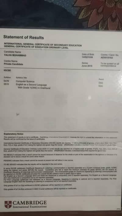 looking for a tutor to teach olevels