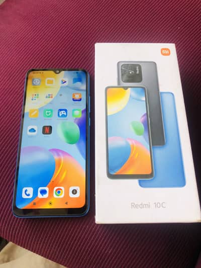 Redmi10c full box original mobile 4/64