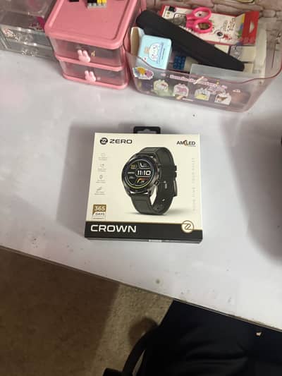 Zero crown luxury amoled leather watch smart watch
