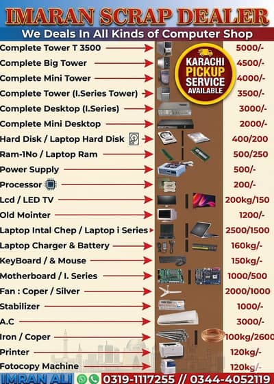 Computer Scrap & Hardware – Towers, Laptops, Components & More