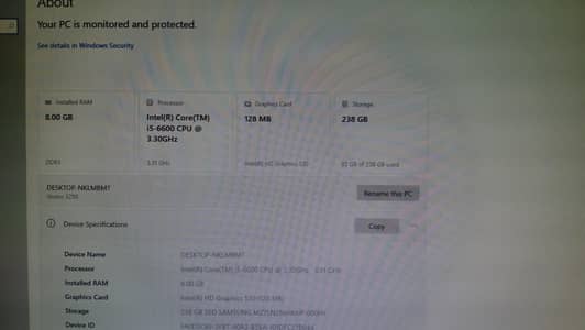 i5sixth6 genration with 24" dell led