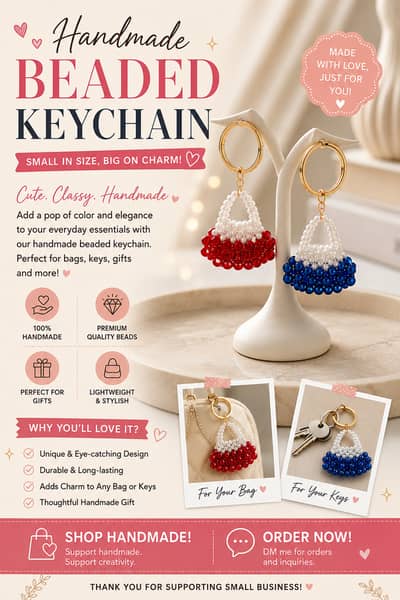 Hand made beaded keychains