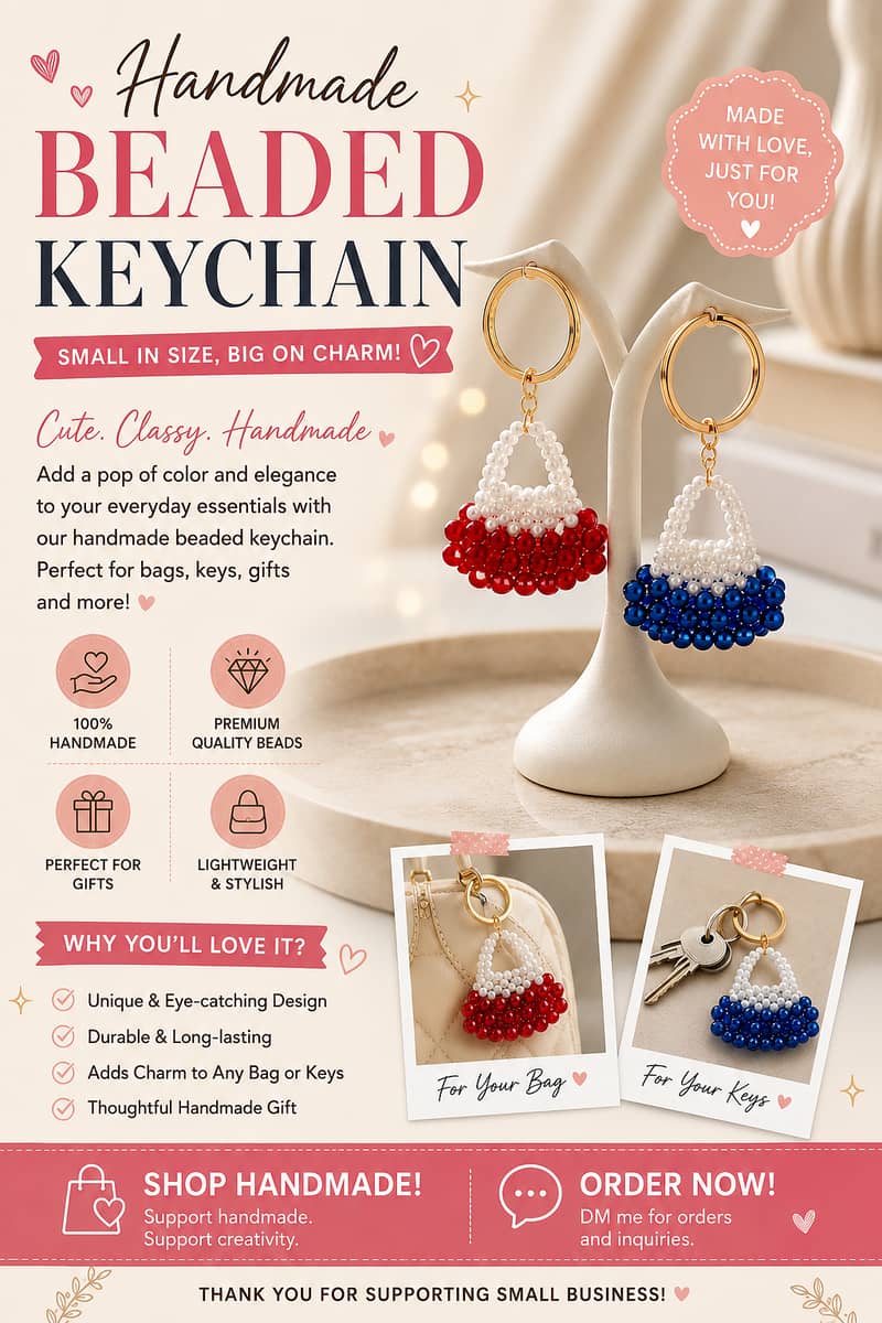 Hand made beaded keychains 0