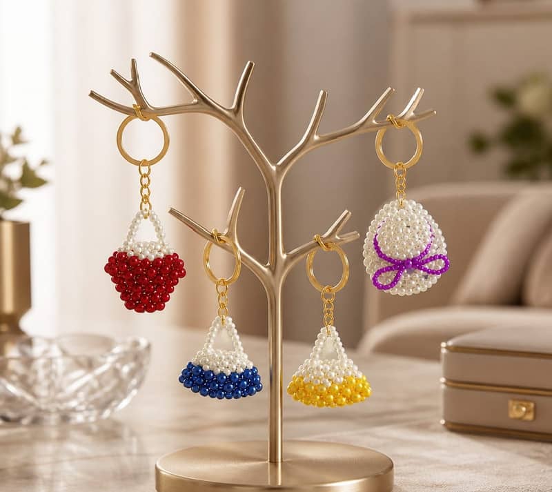 Hand made beaded keychains 2