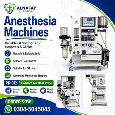 Anesthesia Machine GA General Anest. Asult Peads Infant Vantilators OT