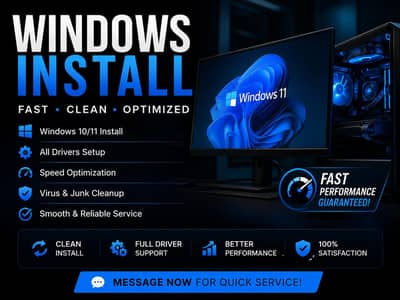 Windows Install | Laptop & PC Format + Drivers Install.