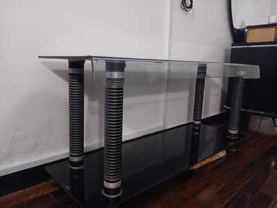 Black Luxe Glass Console