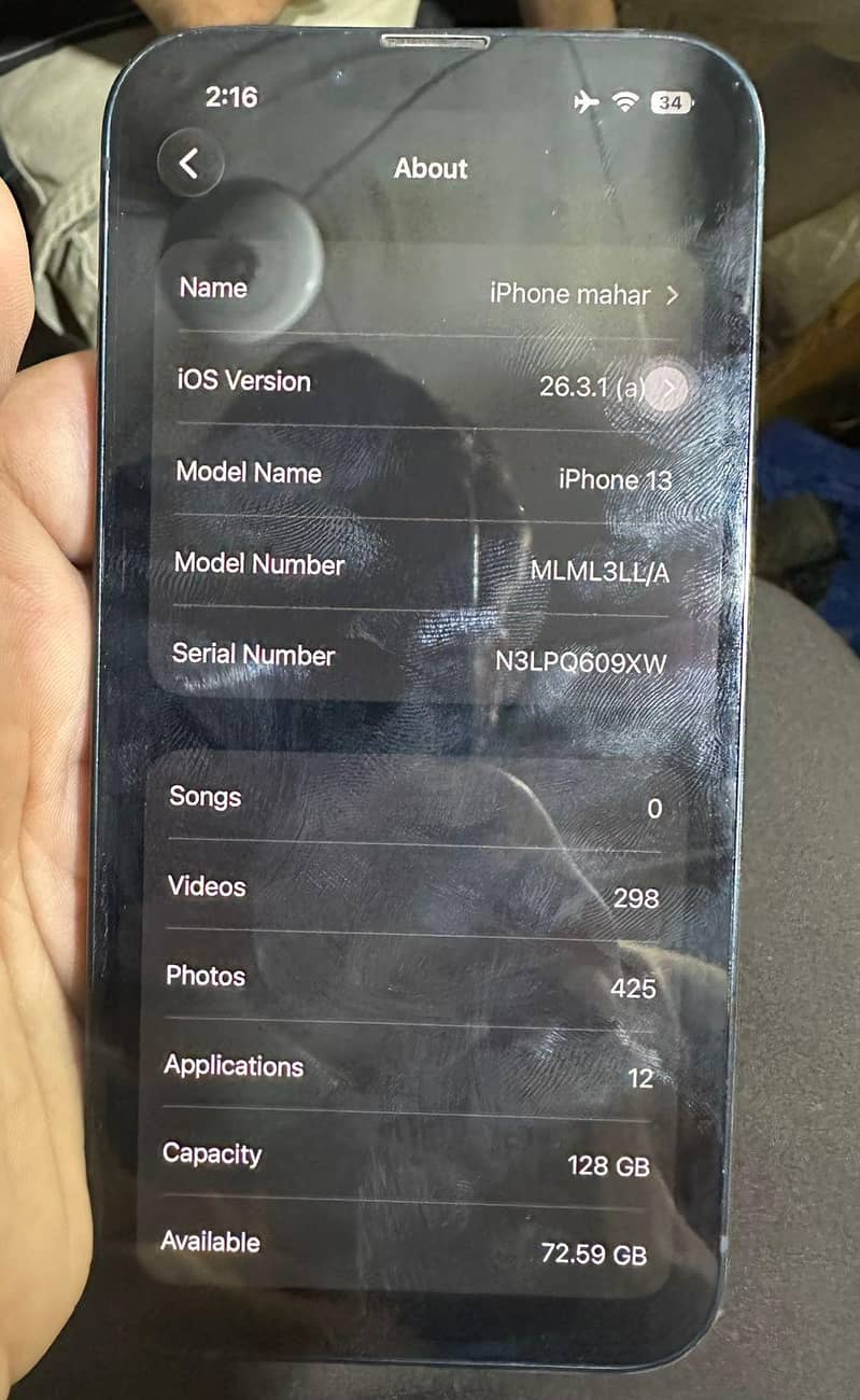 iphone 13 jv 10 by 10 condition battery health 88% all ok 6