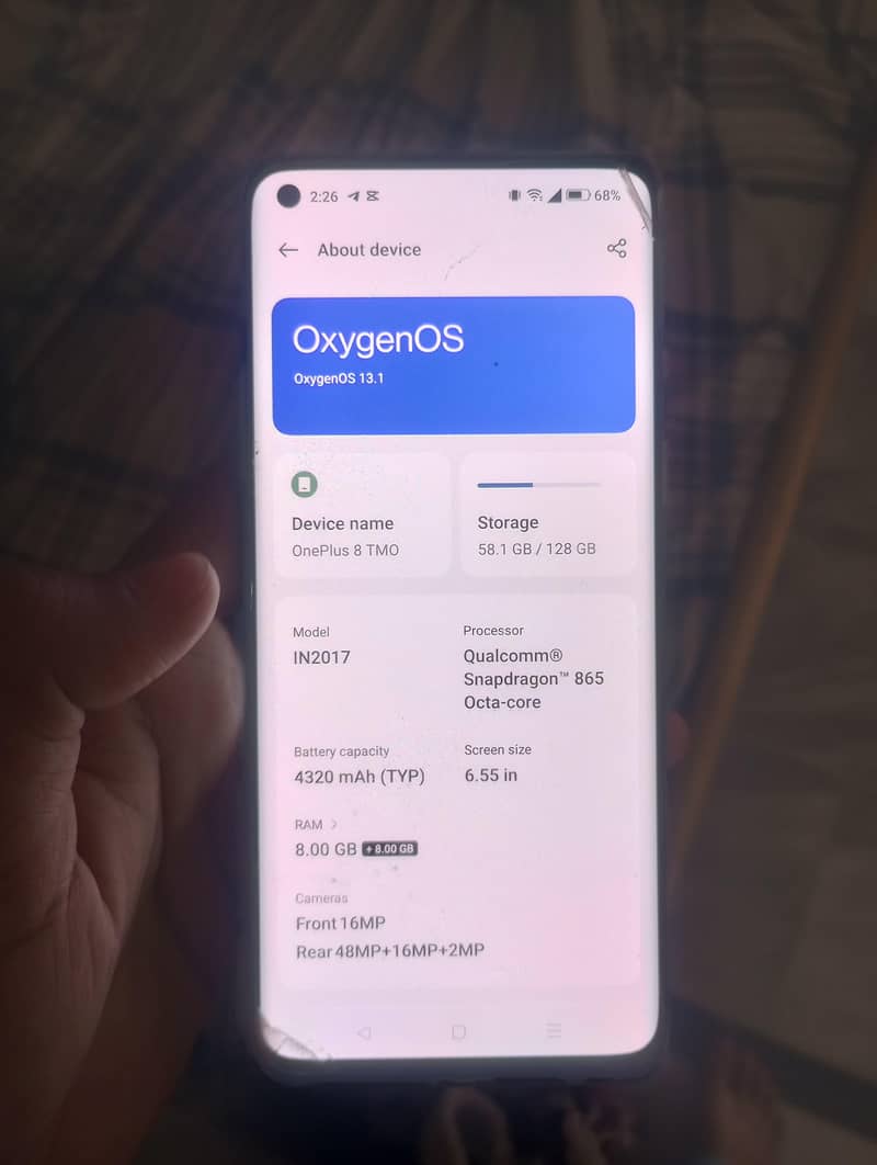 OnePlus 8 approvd single sim 8/128 1