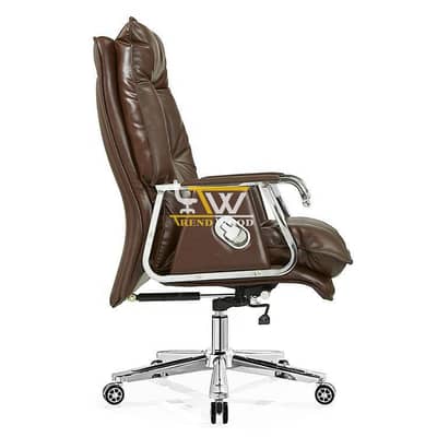 Trend Wood Ergonomic Mesh Office Chair–Stylish Geometric Back Support