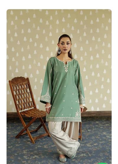 2pc embroidery lawn suit