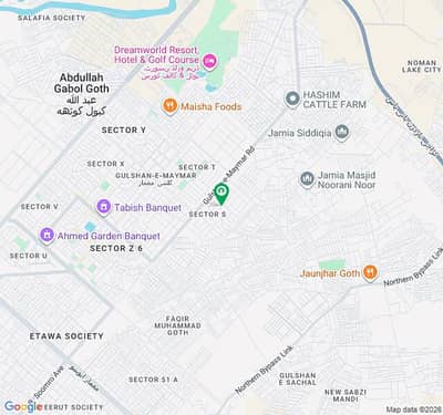 400 Yards East-Open Plot Main Entrance Sector S 70 Feet Road Gulshan-E-Maymar
