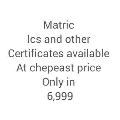 Matric and ics  Available