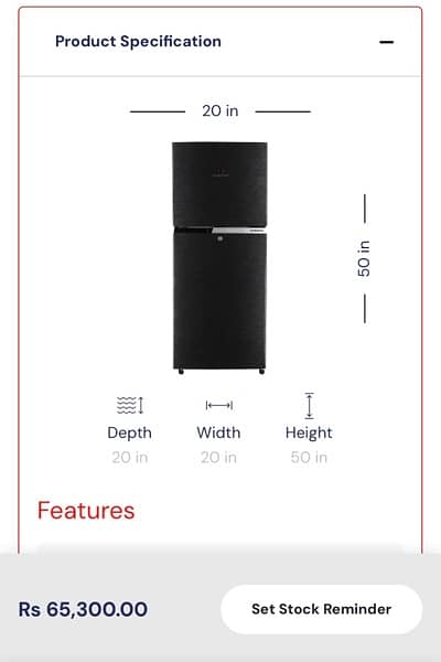 Dawlance Chrome Series Fridge
