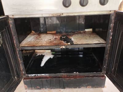 stove with cabinet