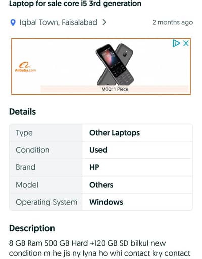 Laptop for sale urgent