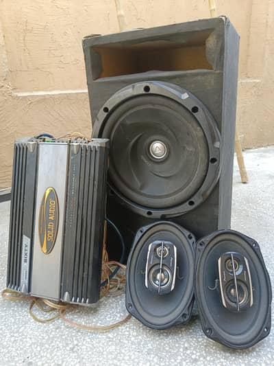 sound system woofer/amplifier /speakers
