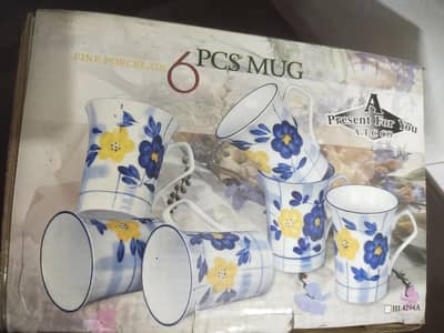 Fine procelien 6 cups dibba pack no use fresh condition