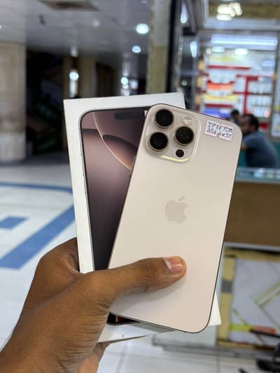 Iphone 16 pro Max Desert Titanium and Black both available 256Gb box