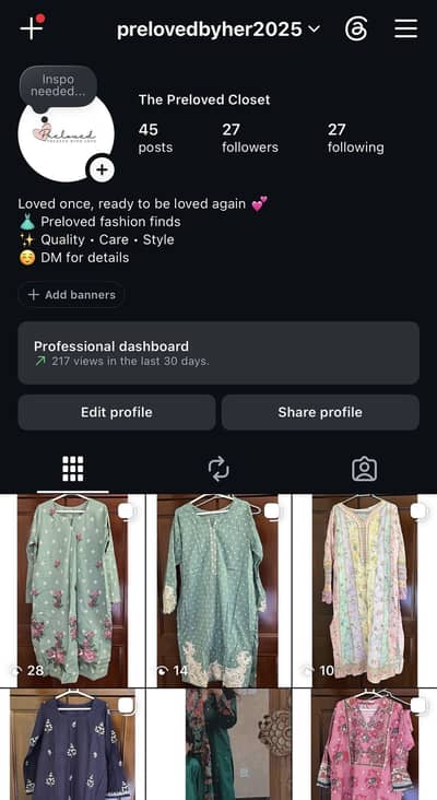 Preloved clothes in friendly budget