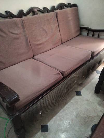 5 seetr sofa With gadiya solid wood sofa
