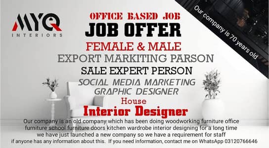 social media handling person  male and female &  sales female