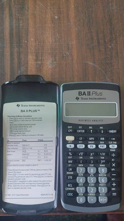 BA II plus texas instrument calculator