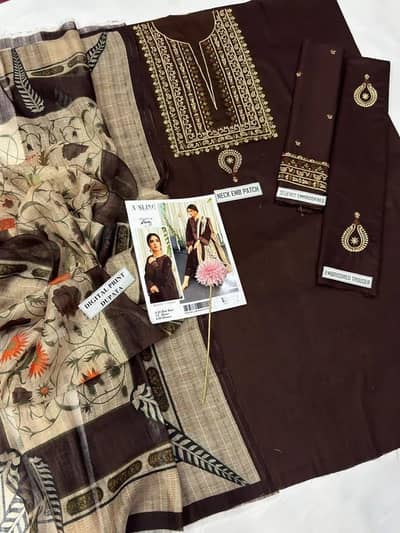 3 Piece Lawn Suit For Women | Ladies Suit | Fancy Dress | Suit