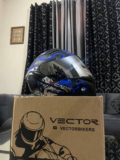 Vector 254 Blue skeleton helmet