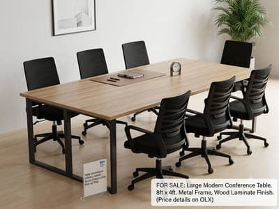 Large Modern Conference Table with chairs