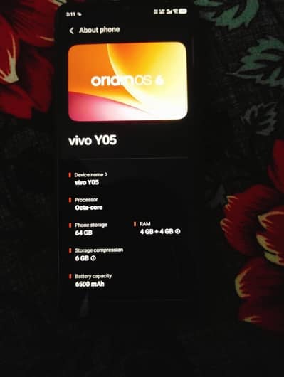 Urgent for sale vivo y05 4/64