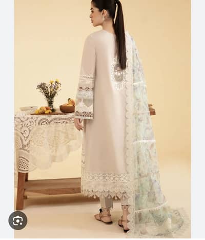 Qalamkar 3 pc luxury dress