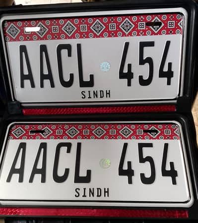 Car bike embossed number plate / Fancy Acrylic number plate