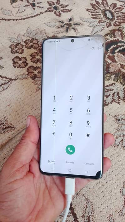 Galaxy S20 ultra 12/128 pta official minor Line dot glass crack