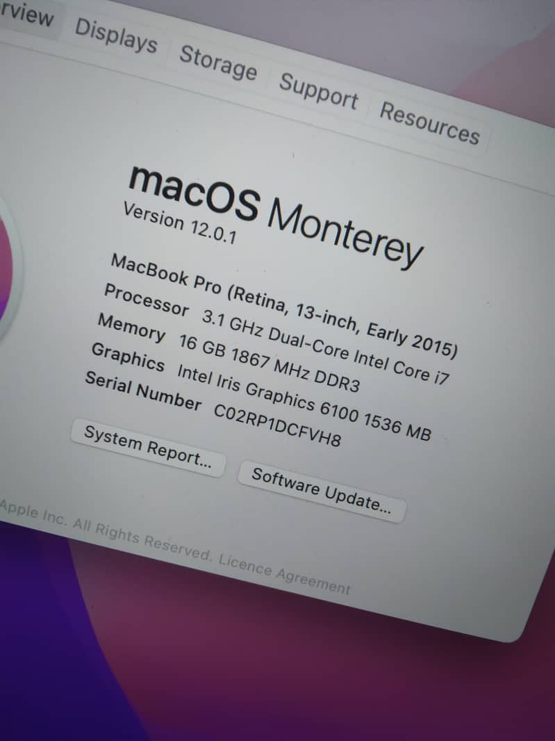 Mac book pro 12