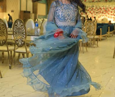 fancy frock with Jacket and dubatta