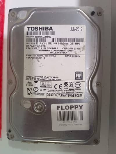 Toshiba 1 TB HDD for sale