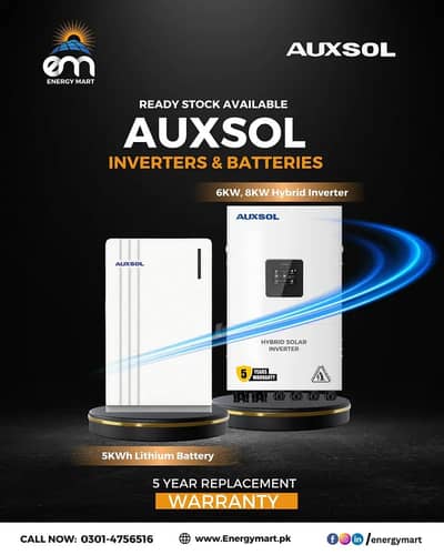Solis Inverters / Auxsol Inverters / 5kw / 16kw inverters / batteries