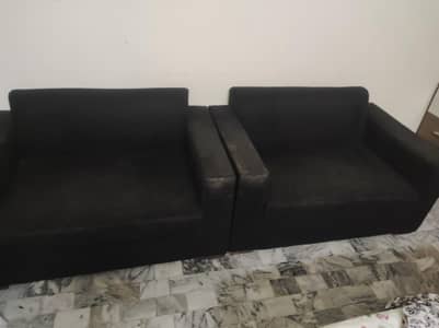 4 seater sofas 2 ,2 black colour good condition