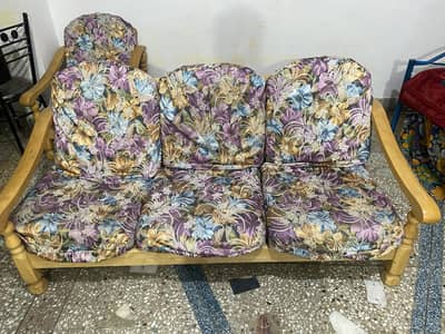 Wooden Sofa Set with cushions
